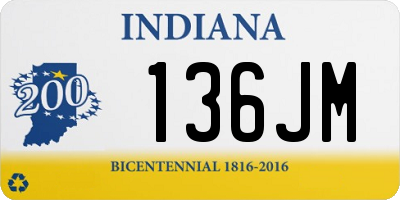 IN license plate 136JM