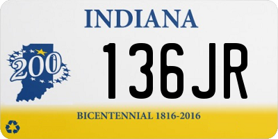 IN license plate 136JR