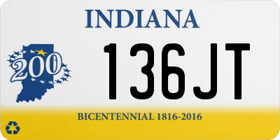 IN license plate 136JT