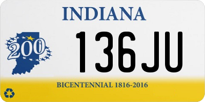 IN license plate 136JU