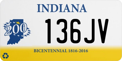 IN license plate 136JV