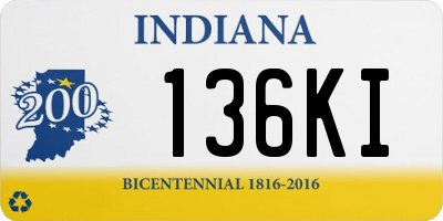 IN license plate 136KI