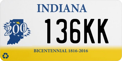 IN license plate 136KK