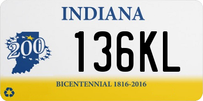 IN license plate 136KL