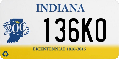 IN license plate 136KO