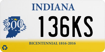 IN license plate 136KS
