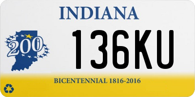 IN license plate 136KU