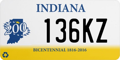 IN license plate 136KZ