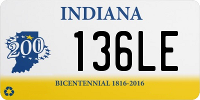 IN license plate 136LE