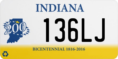 IN license plate 136LJ