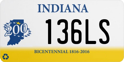 IN license plate 136LS