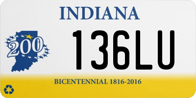 IN license plate 136LU