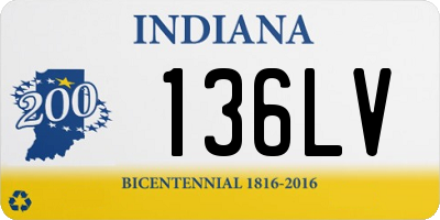 IN license plate 136LV