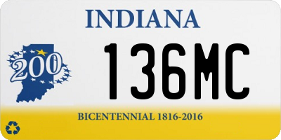 IN license plate 136MC