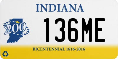 IN license plate 136ME