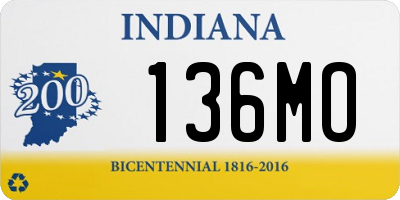 IN license plate 136MO