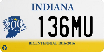 IN license plate 136MU