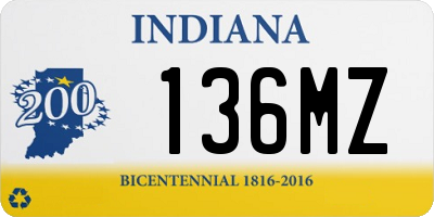 IN license plate 136MZ
