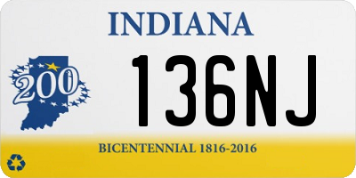 IN license plate 136NJ