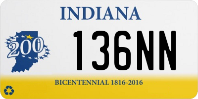 IN license plate 136NN