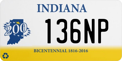 IN license plate 136NP