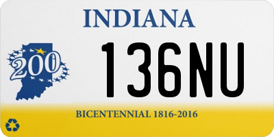 IN license plate 136NU