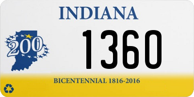 IN license plate 136O