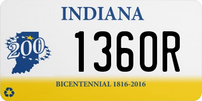 IN license plate 136OR