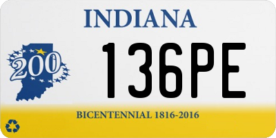 IN license plate 136PE