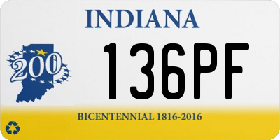 IN license plate 136PF