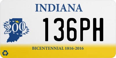 IN license plate 136PH