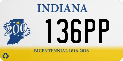 IN license plate 136PP