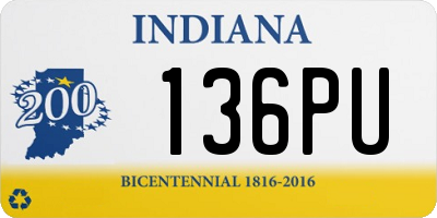 IN license plate 136PU