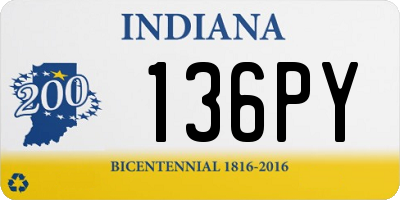 IN license plate 136PY