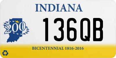 IN license plate 136QB