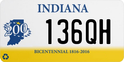 IN license plate 136QH