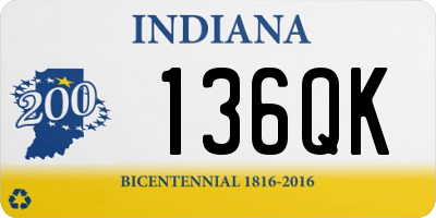 IN license plate 136QK