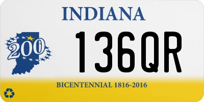 IN license plate 136QR