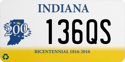 IN license plate 136QS