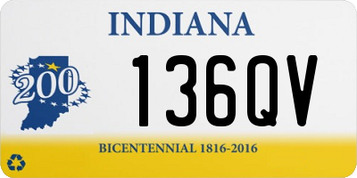 IN license plate 136QV