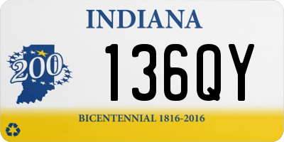 IN license plate 136QY