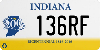 IN license plate 136RF
