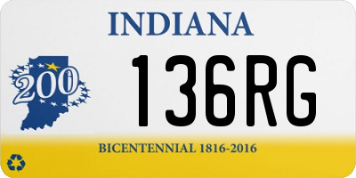 IN license plate 136RG