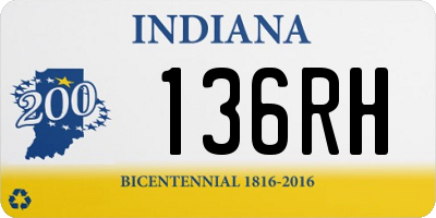 IN license plate 136RH