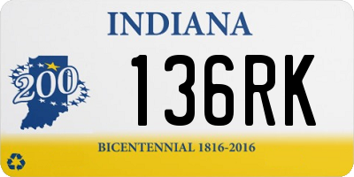 IN license plate 136RK
