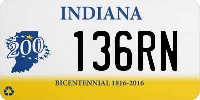 IN license plate 136RN