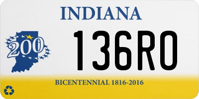 IN license plate 136RO