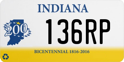 IN license plate 136RP