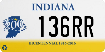 IN license plate 136RR