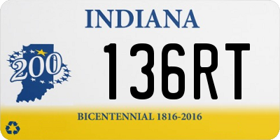 IN license plate 136RT